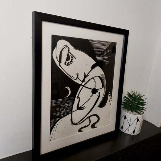 Lovers-Ernst Ludwig Kirchner - 13.5 x 11.5 inches