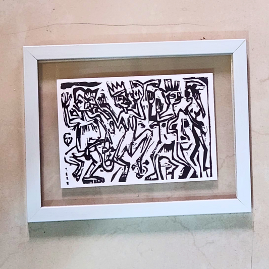 The Madmen- Ernst Ludwig Kirchner Sandwich White Frame 9.5 x 7.5 inches