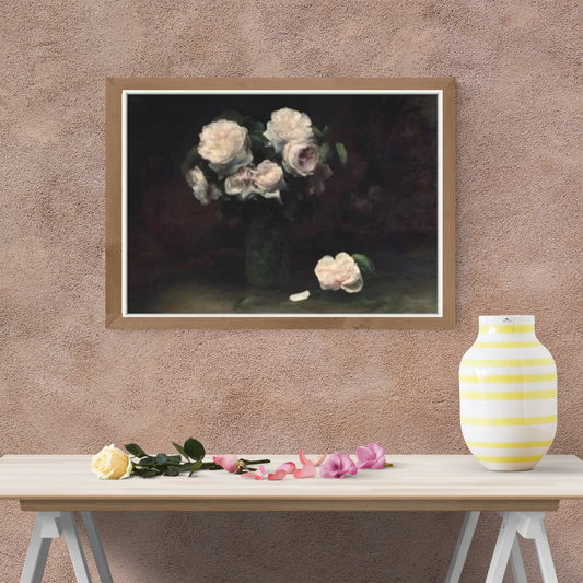 Roses in a Glass - Henri Fantin Latour