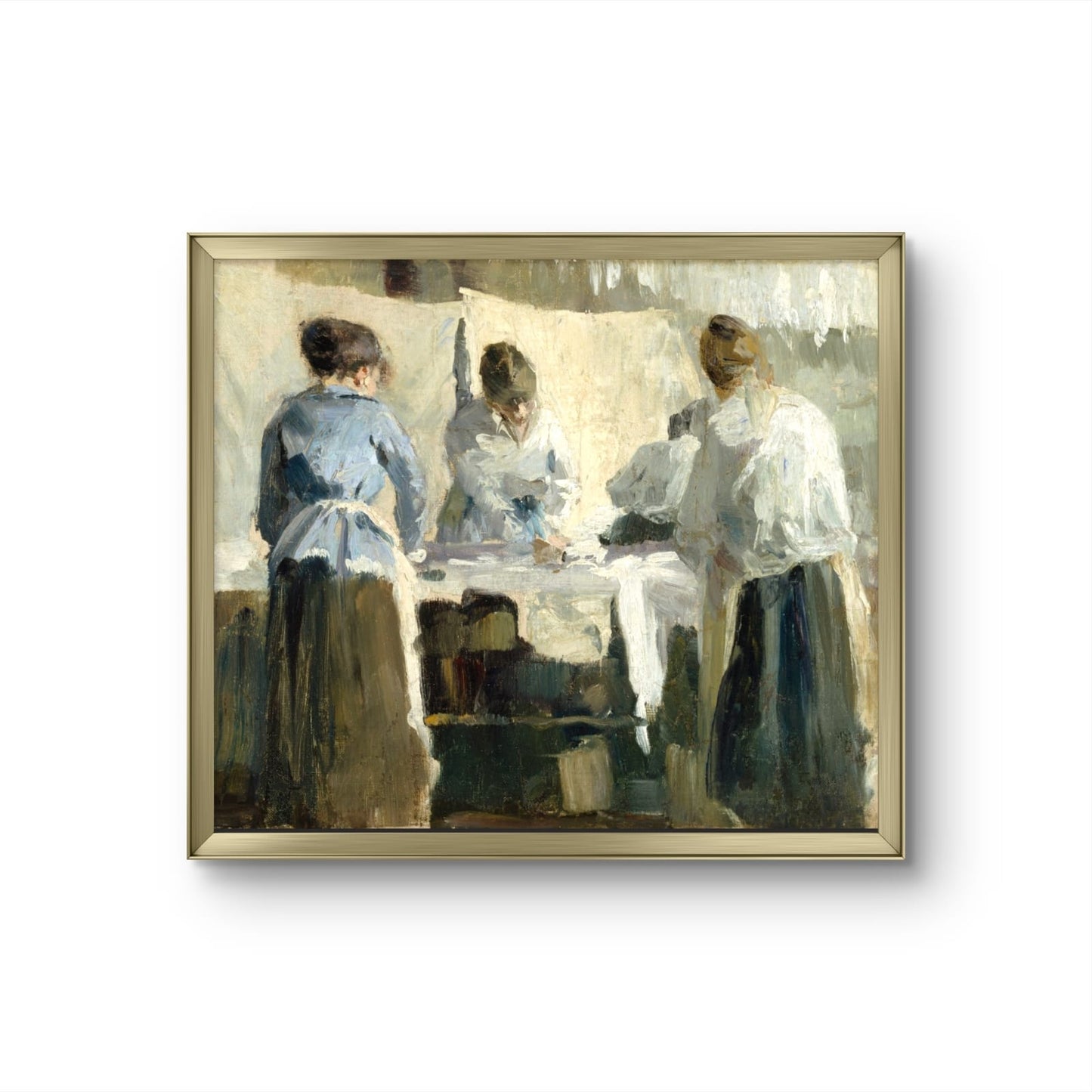 French Women Ironing – Premium Abstract Art Print