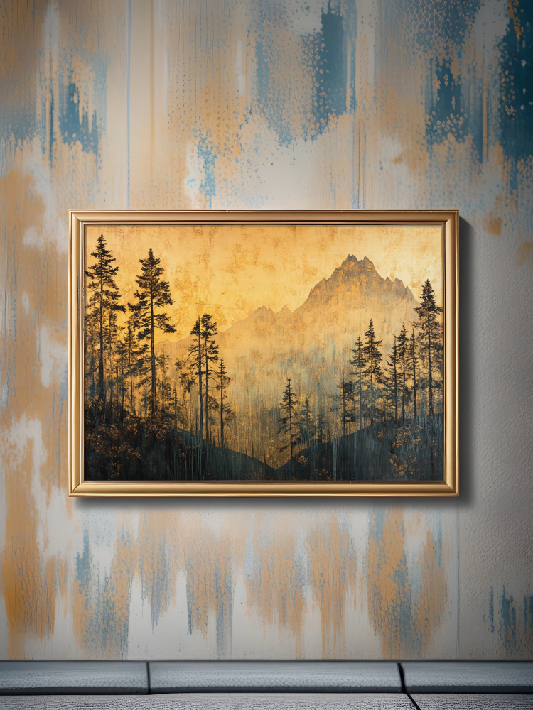 Golden Mountain Landscape