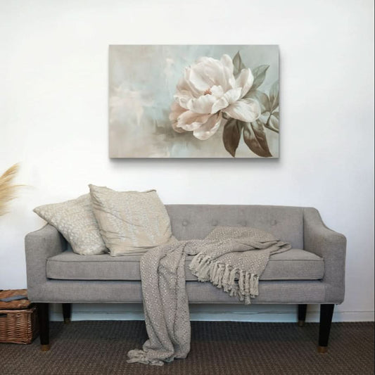 Purity abstract art print featuring gold and silver tones