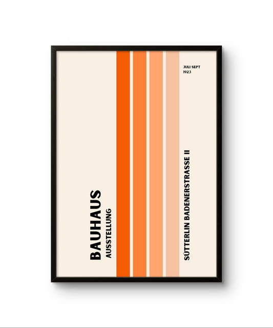 Bauhaus Orange – Premium Abstract Art Print