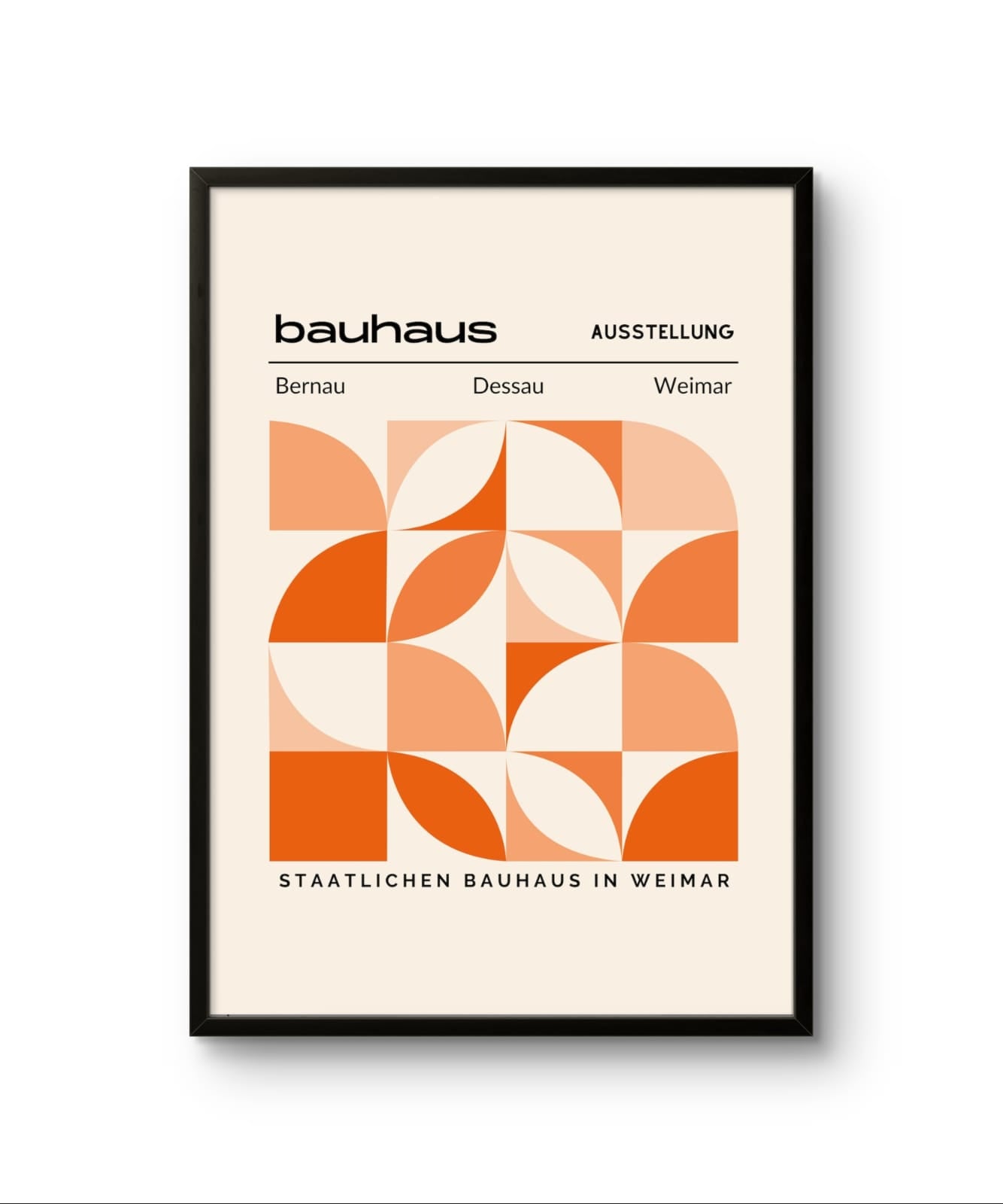 Bauhaus Orange – Premium Abstract Art Print