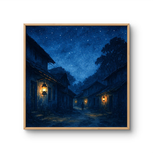 Village Street at Night