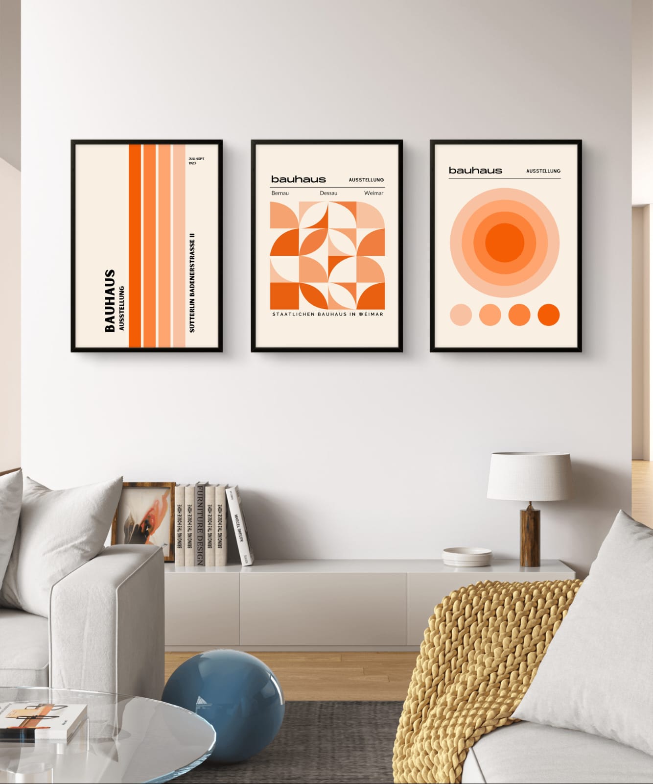 Bauhaus Orange – Premium Abstract Art Print