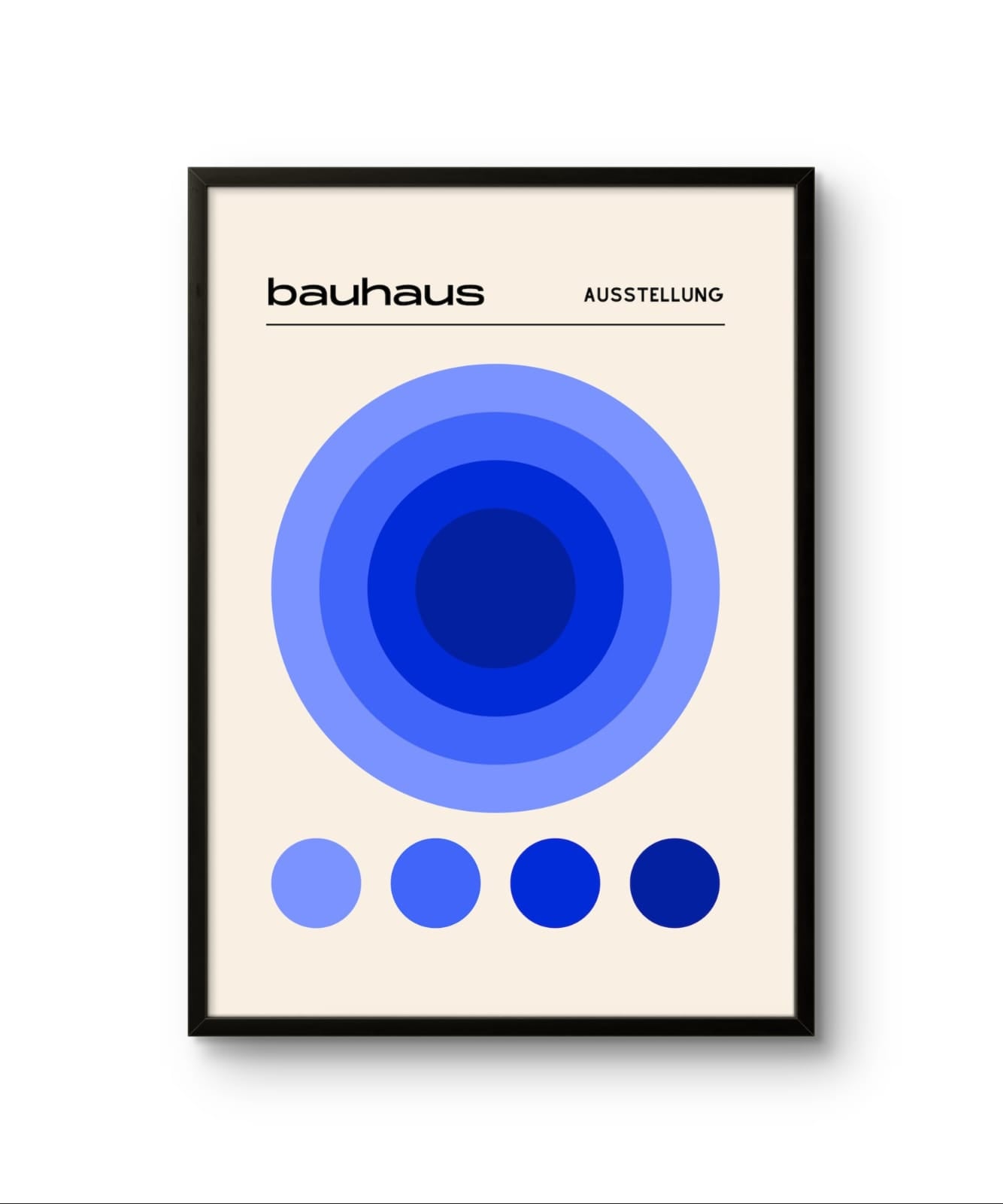 Bauhaus Blue – Premium Abstract Art Print