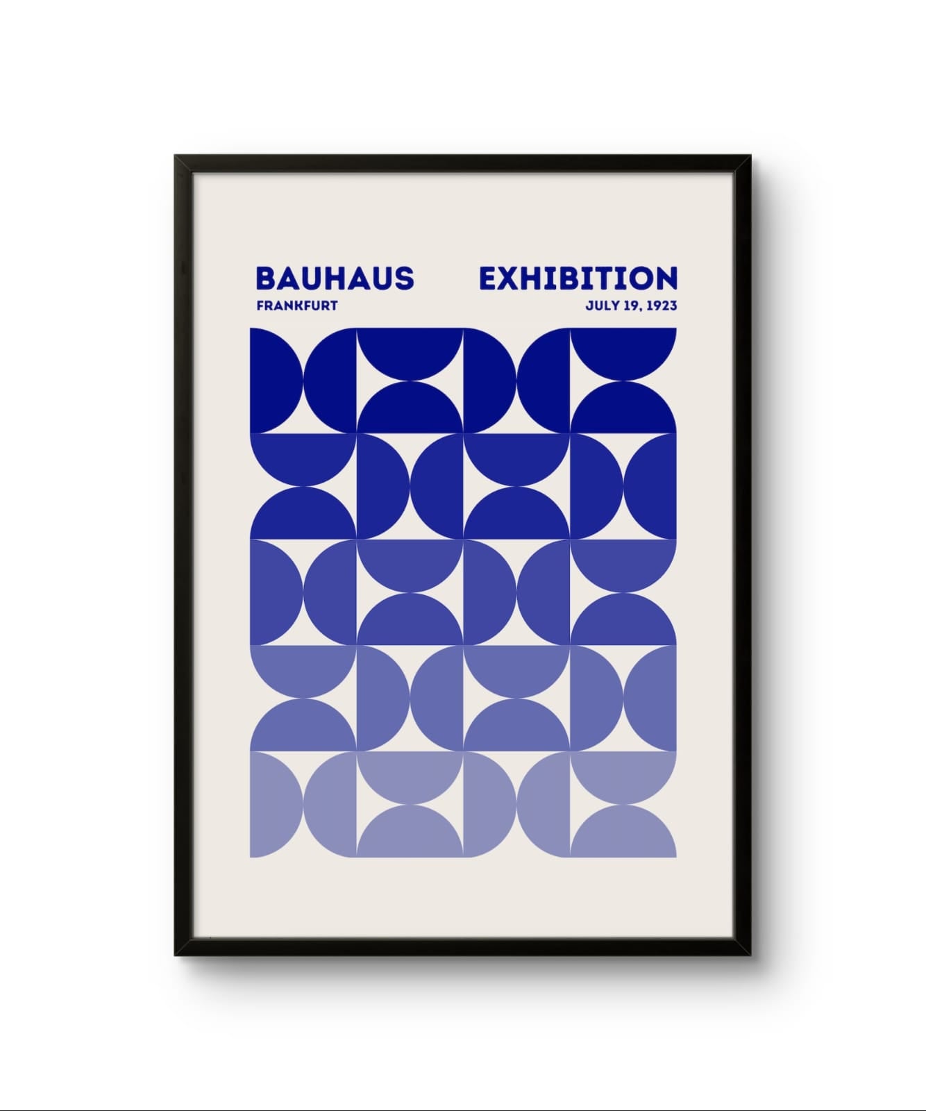 Bauhaus Blue – Premium Abstract Art Print