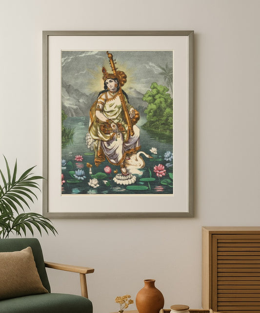 The Magestic Goddess Saraswati