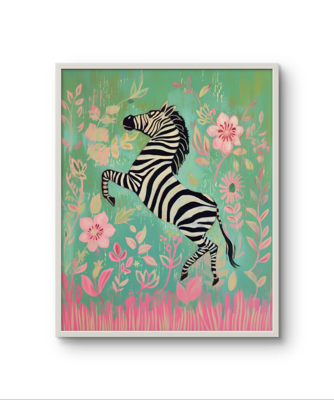 Zebra in a Meadow