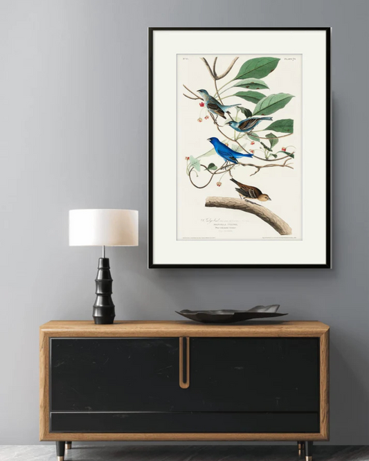 Indigo Bird โ Premium Abstract Art Print