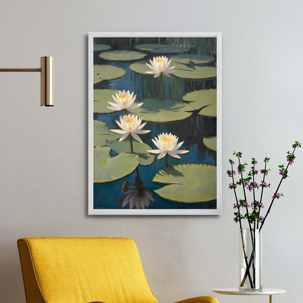 Lilies in a lake