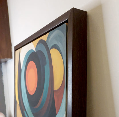 Abstract Wonder - Wooden Floating Canvas Frame 22" x 18 "