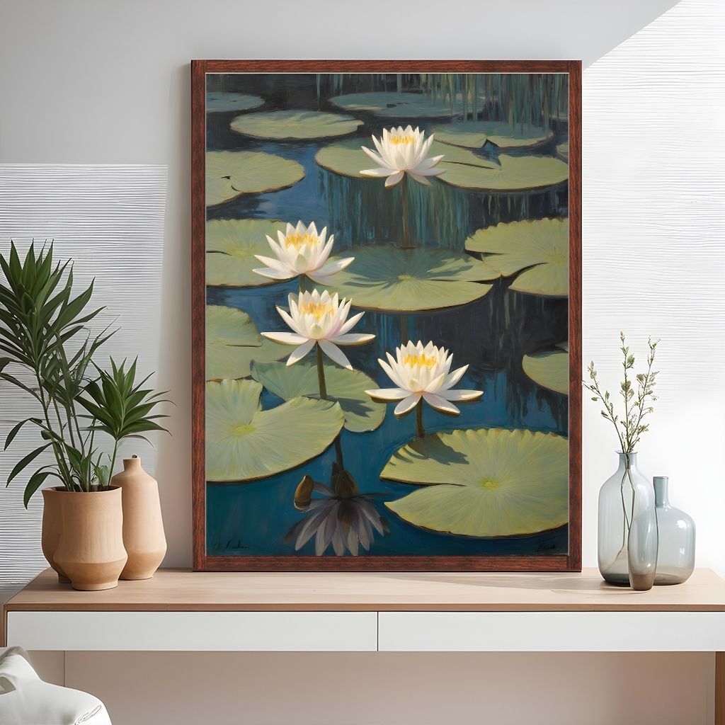 Lilies in a lake