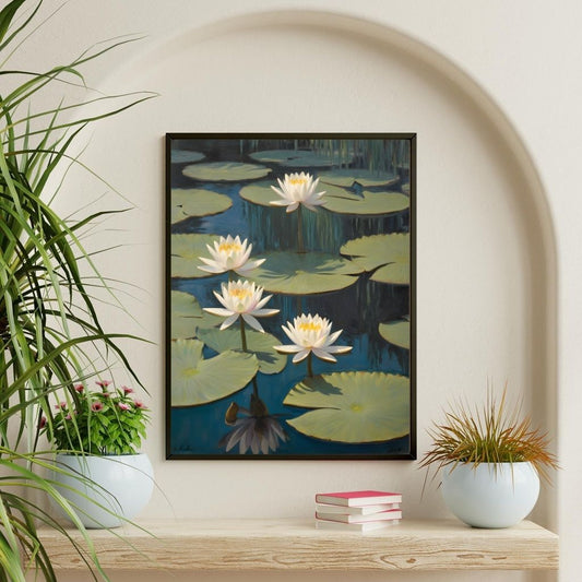 Lilies in a lake