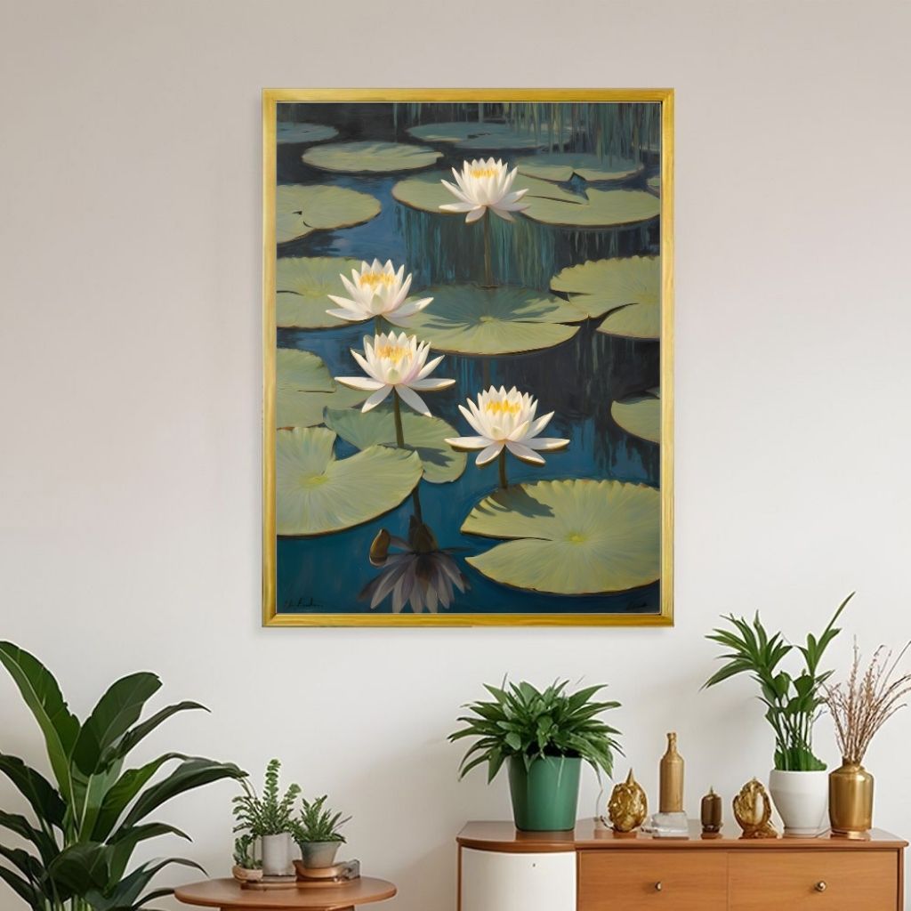 Lilies in a lake