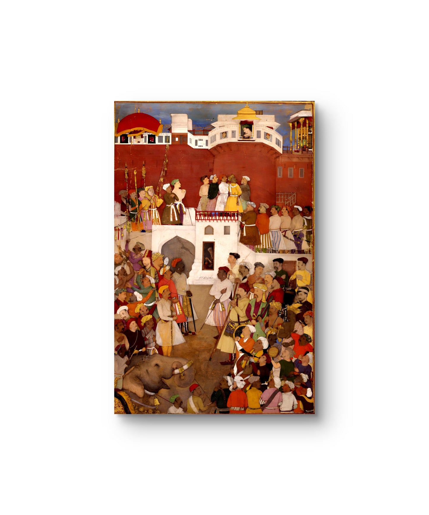 Emperor Jahangir at the Jharoka Window of the Agra Fort