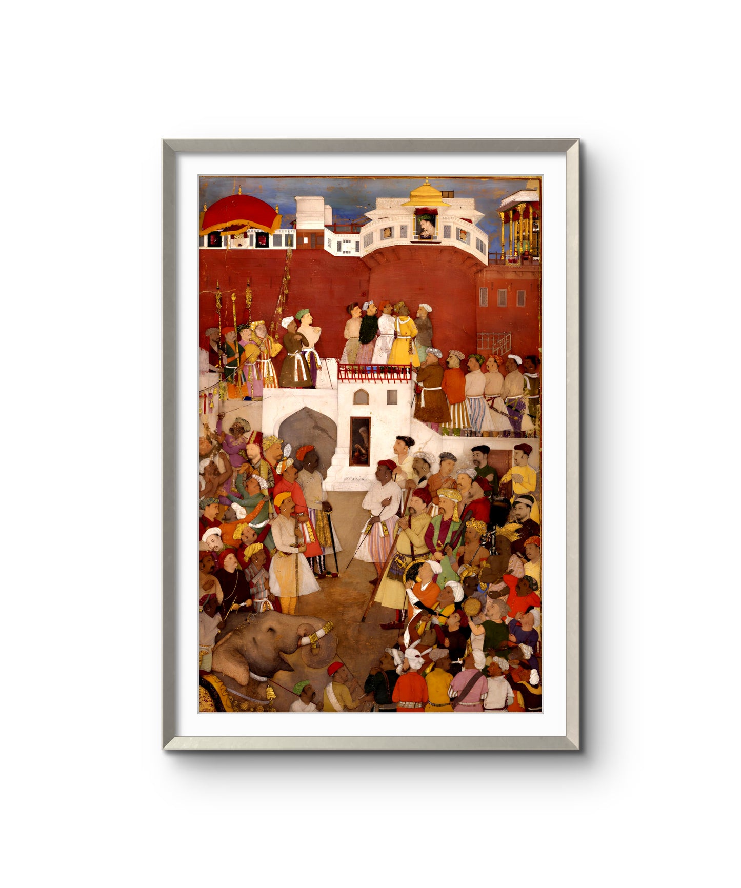 Emperor Jahangir at the Jharoka Window of the Agra Fort