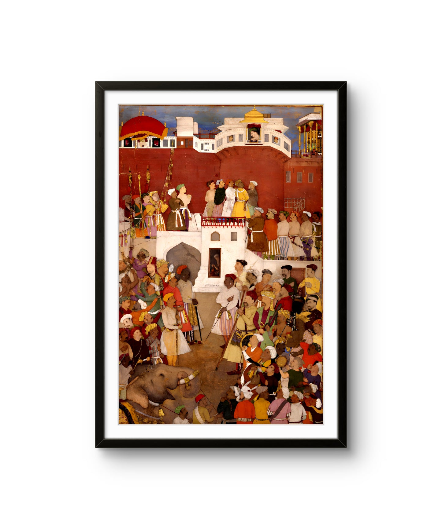 Emperor Jahangir at the Jharoka Window of the Agra Fort