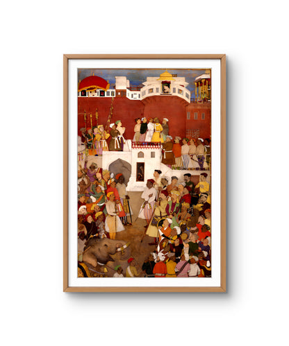 Emperor Jahangir at the Jharoka Window of the Agra Fort