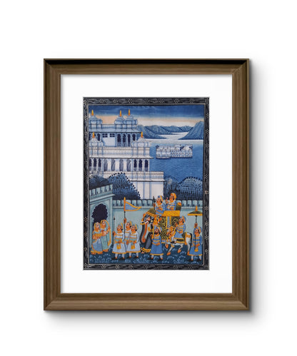 Handpainted Royal Palace and Procession