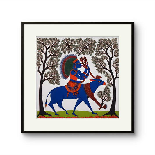 Yaksha in the forest - Gond Art