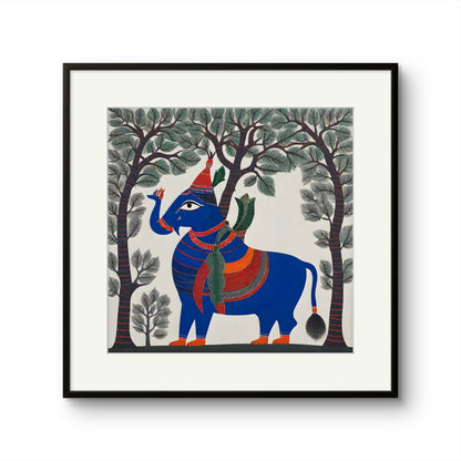 Elephant in the forest - Gond Art