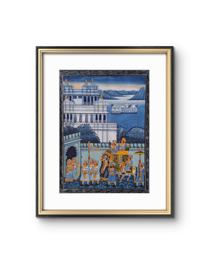 Handpainted Royal Palace and Procession