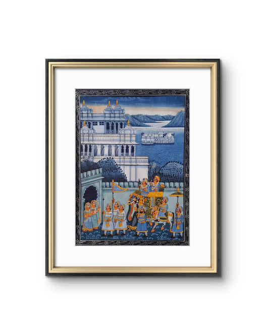 Handpainted Royal Palace and Procession