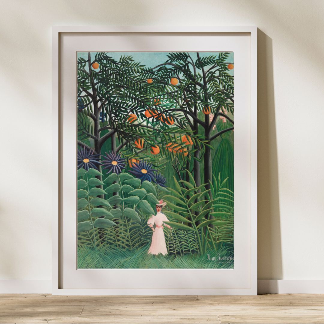 Henri Rousseau- Woman walking in exotic forest - Only image