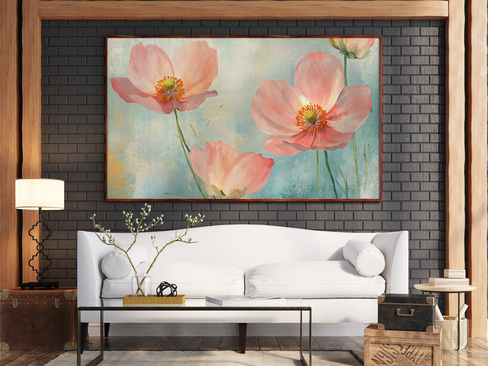 Flowers on Blue