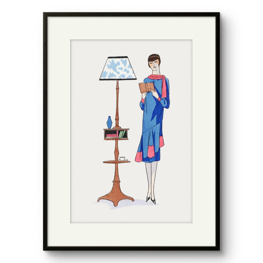 The afternoon dress abstract art print featuring gold and silver tones