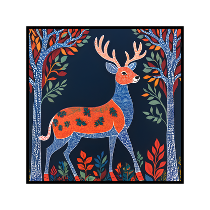 Gond Art Deer