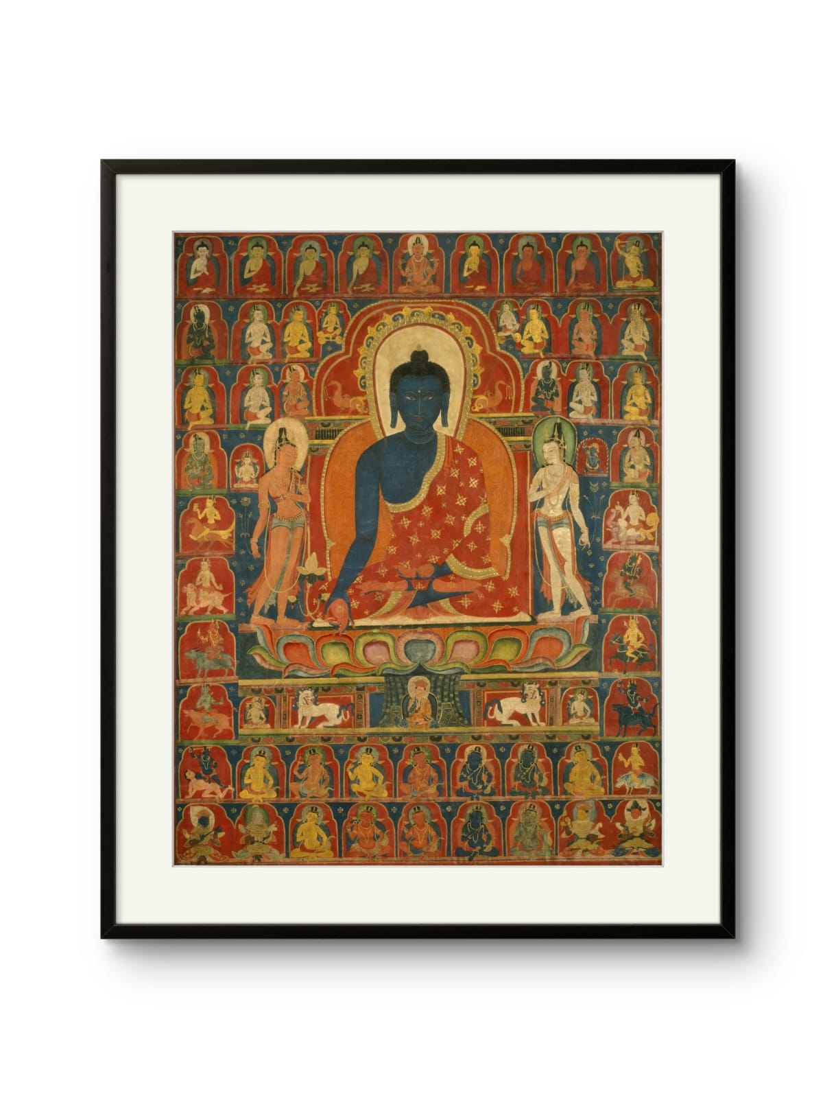 Ancient Buddhist Thanka Gold