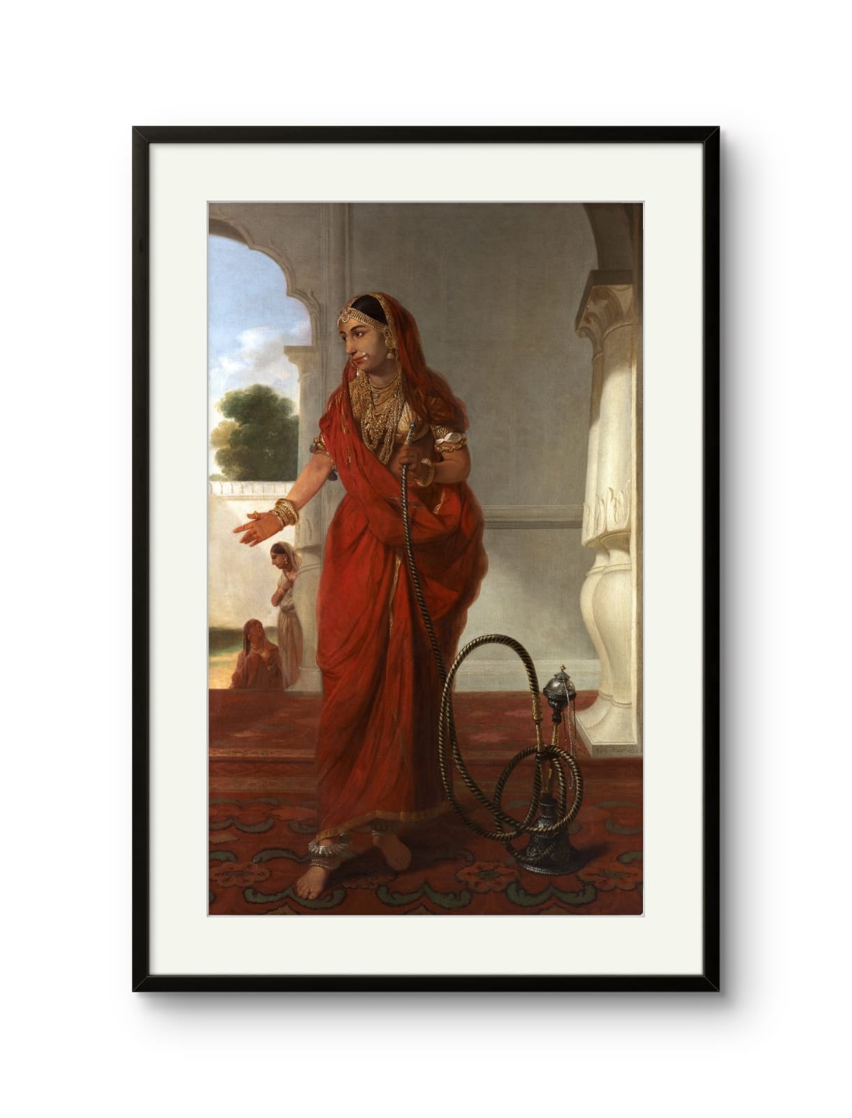 Royal woman with hookah