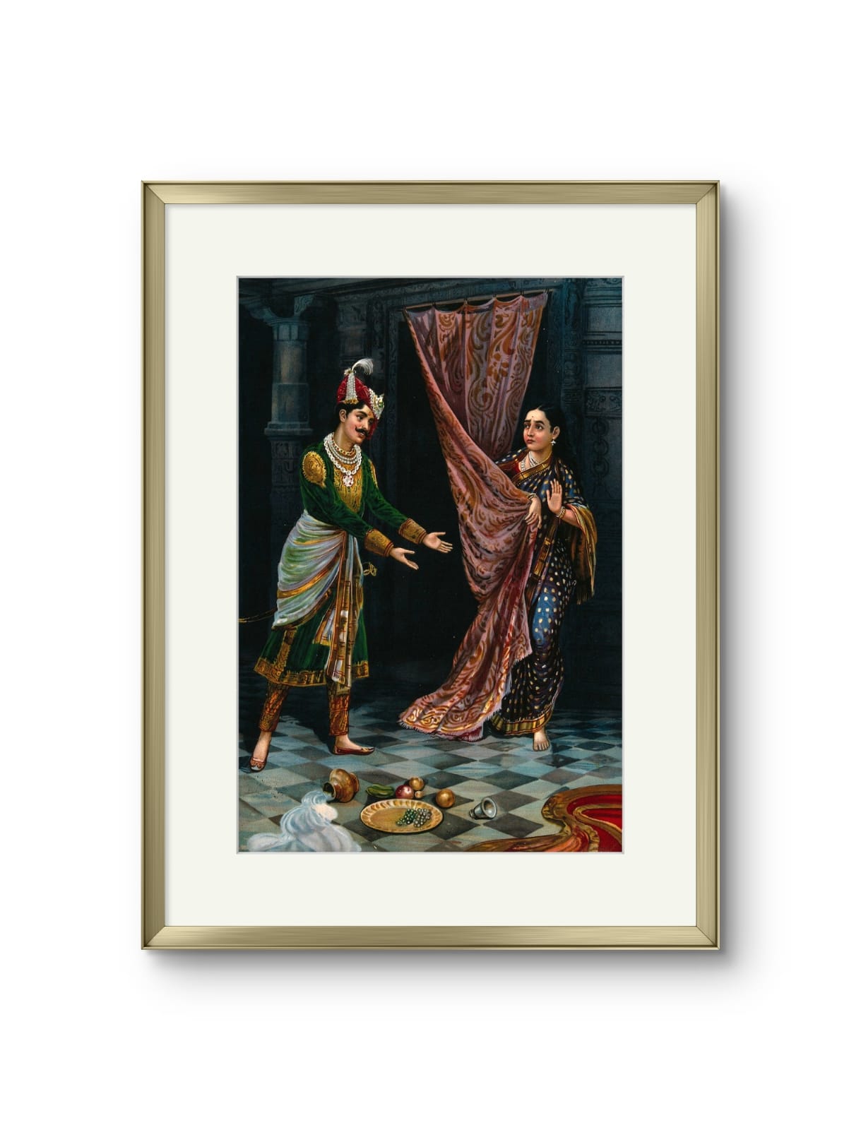 Raja Ravi Varma -Kichaka Making Indecent Proposals to Draupadi