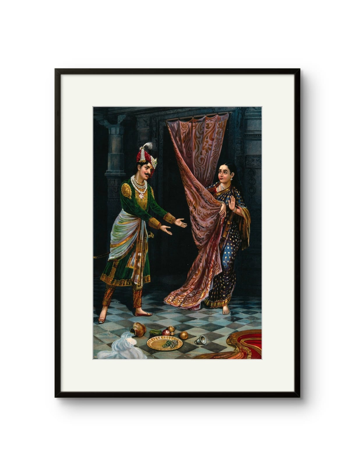 Raja Ravi Varma -Kichaka Making Indecent Proposals to Draupadi