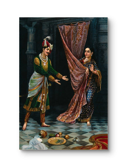 Raja Ravi Varma -Kichaka Making Indecent Proposals to Draupadi