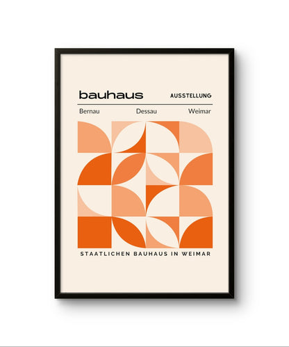 Bauhaus Orange – Premium Abstract Art Print