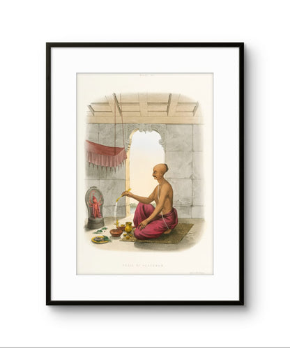 Brahmins performing Pooja - Set of 3