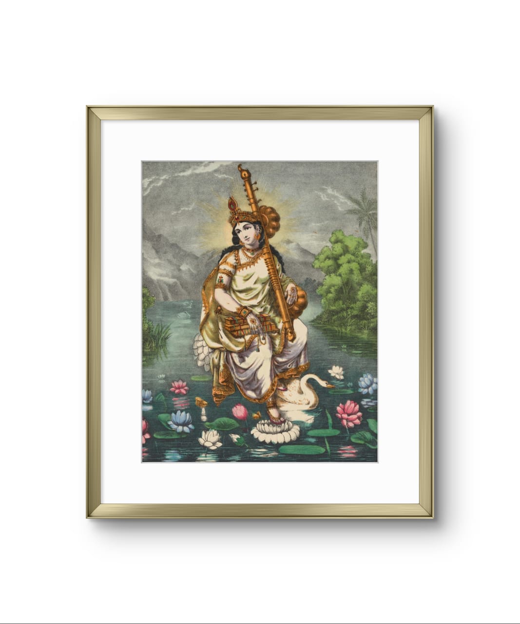 The Magestic Goddess Saraswati