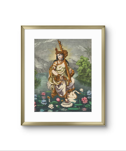 The Magestic Goddess Saraswati