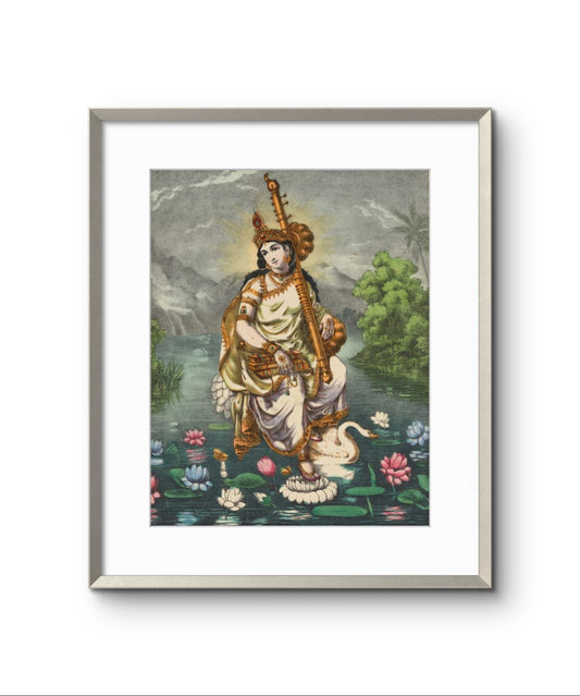 The Magestic Goddess Saraswati