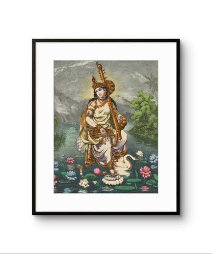The Magestic Goddess Saraswati