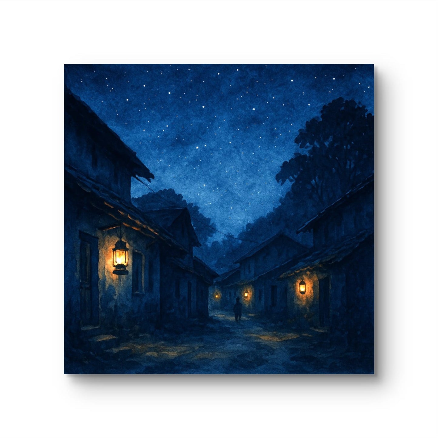 Village Street at Night