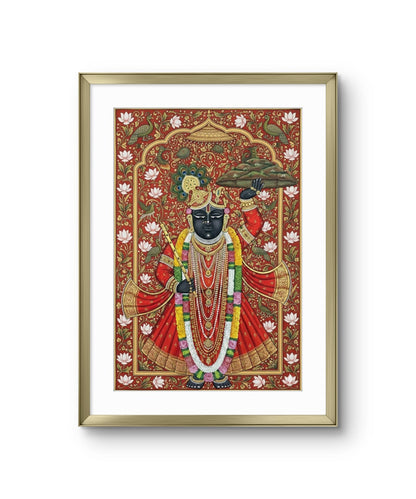 Shrinathji in Red Shringar