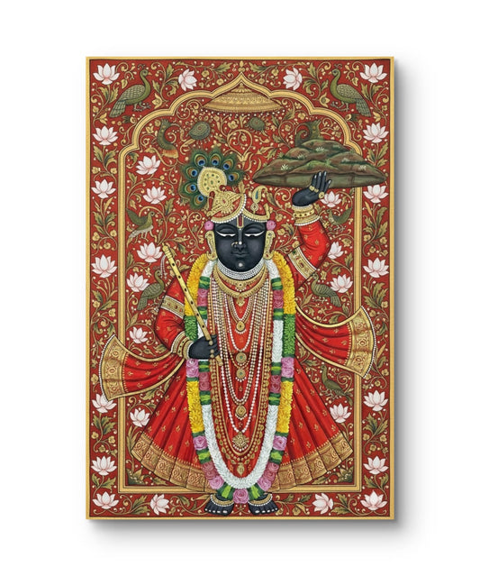 Shrinathji in Red Shringar