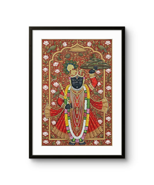 Shrinathji in Red Shringar