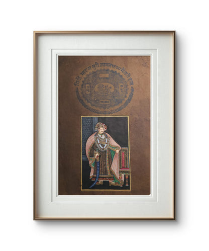 Embellished Raja and Rani - Folio Art - Set of 2