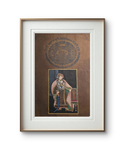 Embellished Raja and Rani - Folio Art - Set of 2